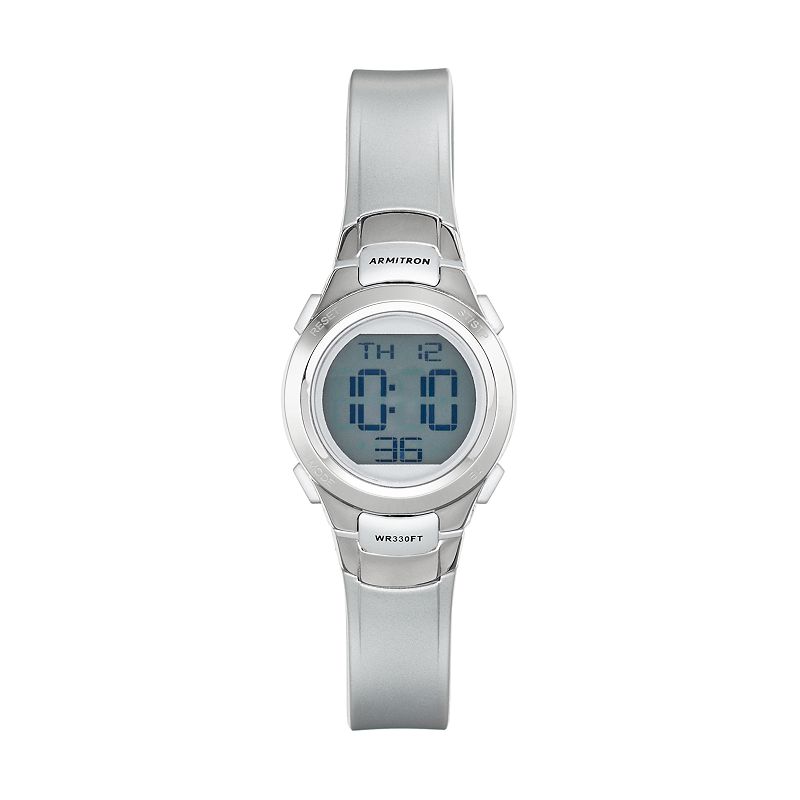 Armitron Womens Sport Digital Chronograph Watch - 45/7012SIL, Size: XL, Gr
