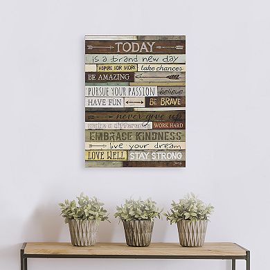 "Today" Lifted Plaque Wall Art