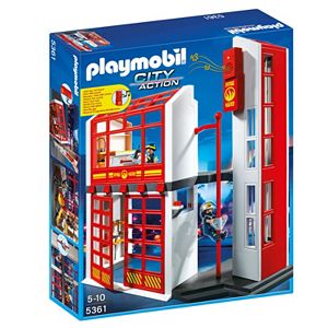 Playmobil Fire Station with Alarm Playset - 5361