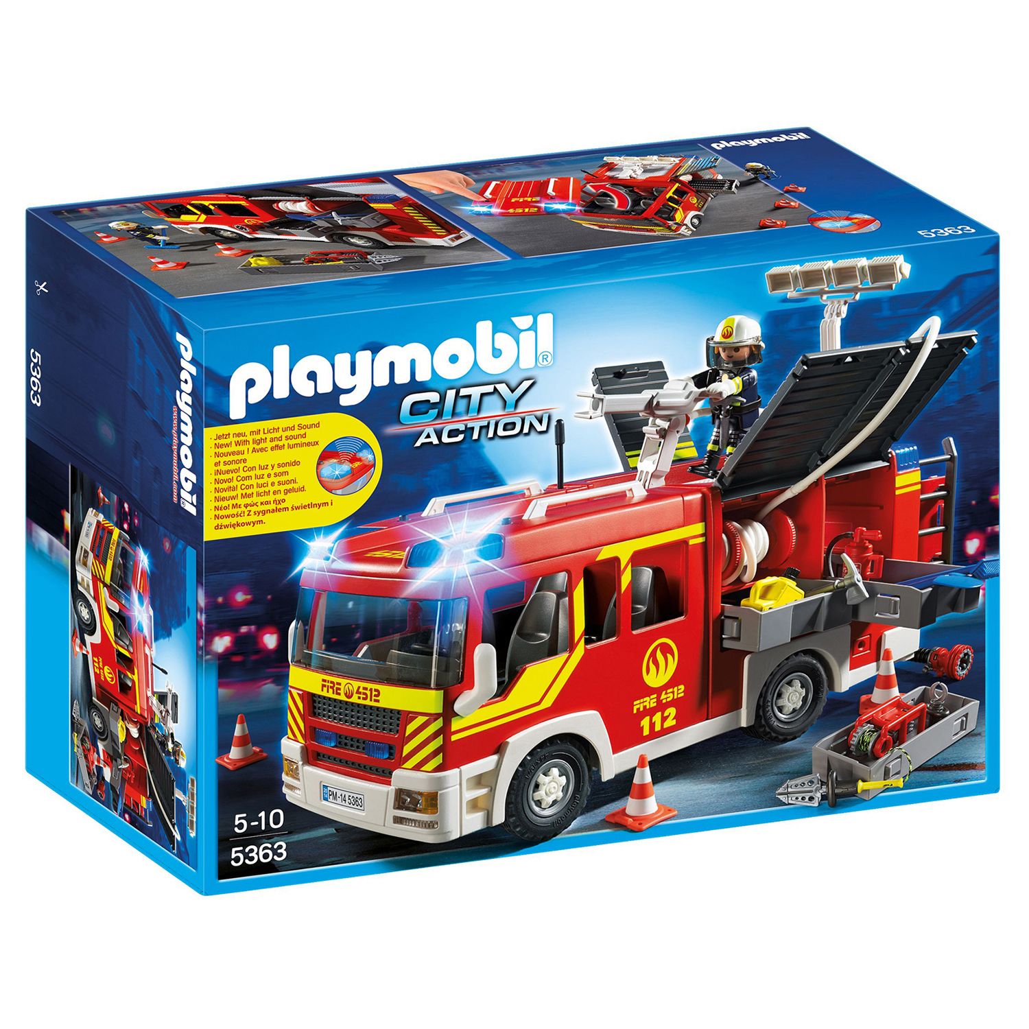 fire engine with lights and sounds