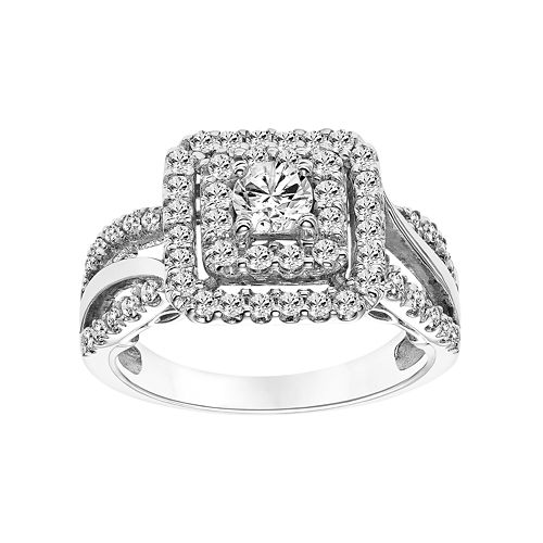 Simply Vera Vera Wang 14k White Gold 1 Carat T.W. Certified Diamond ...