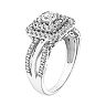 Simply Vera Vera Wang 14k White Gold 1 Carat T.W. Certified Diamond Square Halo Engagement Ring