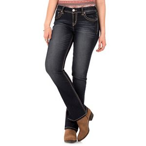 Juniors' Wallflower Legendary Curvy Midrise Bootcut Jeans