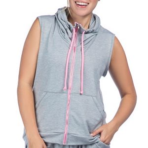 Women's PL Movement by Pink Lotus Cozy Hooded Full-Zip Vest