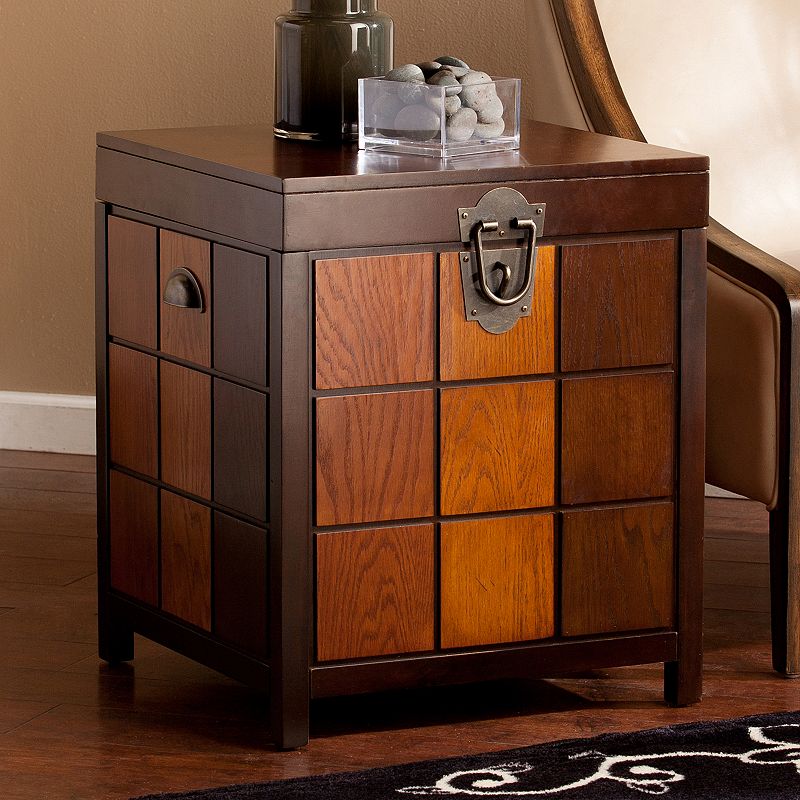 Hinton Trunk End Table, Brown