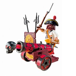 Playmobil Pirates Red Interactive Cannon With Buccaneer - 6063