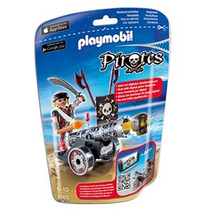 Playmobil Pirates Black Interactive Cannon With Raider - 6065