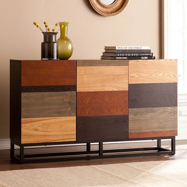Henley Credenza Console Table, Décor Therapy Taylor Four Drawer Console Table Black