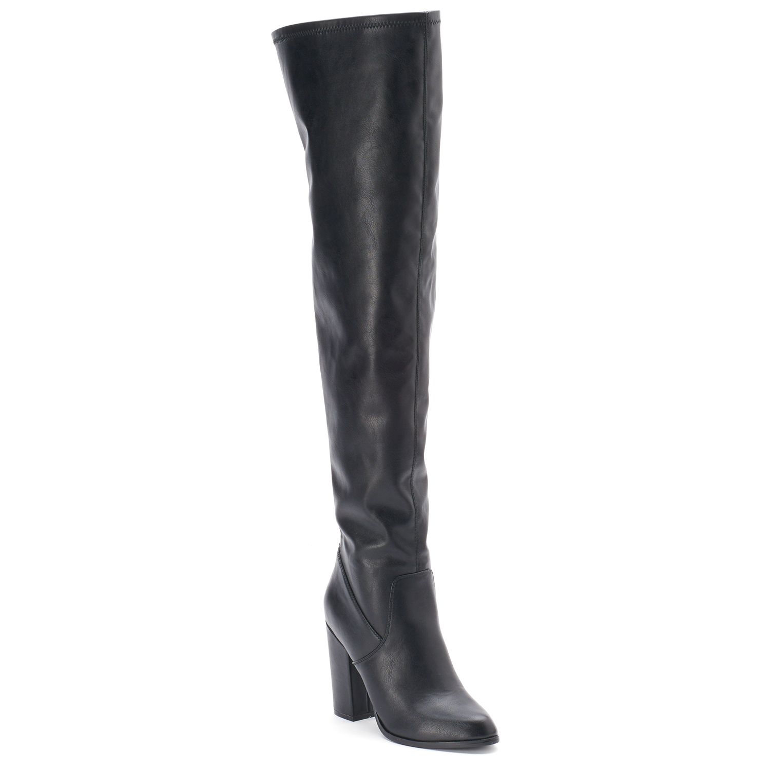 kohls black knee high boots