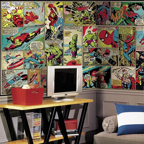 RoomMates Marvel Comic Panel Wall Mural