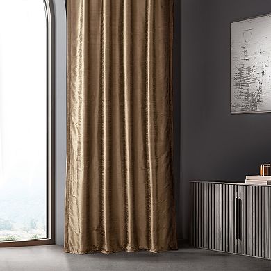 EFF 1-Panel Textured Dupioni Silk Window Curtain