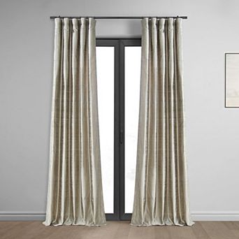 EFF 1-Panel Textured Dupioni Silk Window Curtain
