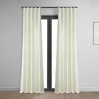 EFF 1-Panel Textured Dupioni Silk Window Curtain