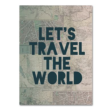Trademark Fine Art "Travel the World" Canvas Wall Art