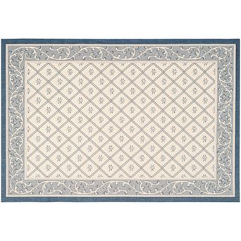 Safavieh Courtyard Scroll Border Indoor Outdoor Rug