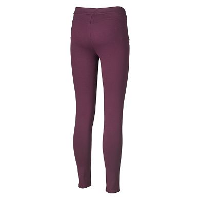 Juniors' Rewind Zipper Ponte Skinny Pants