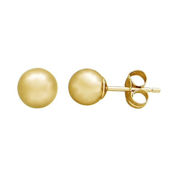 Everlasting Gold 14k Gold Ball Stud Earrings