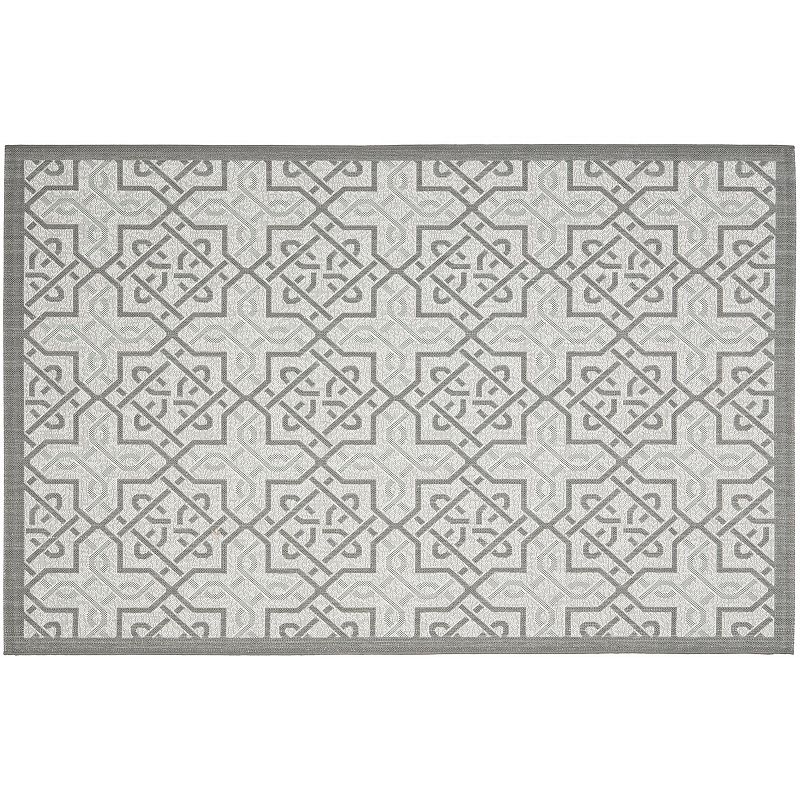 Safavieh Courtyard Regency Indoor Outdoor Rug, Grey, 6.5X9.5 Ft