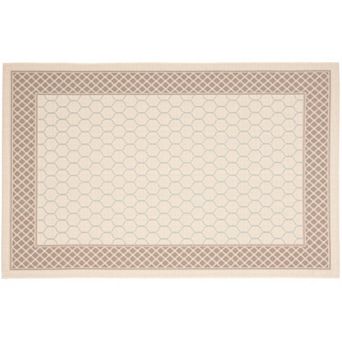 Safavieh Courtyard Trellis Border Indoor Outdoor Rug