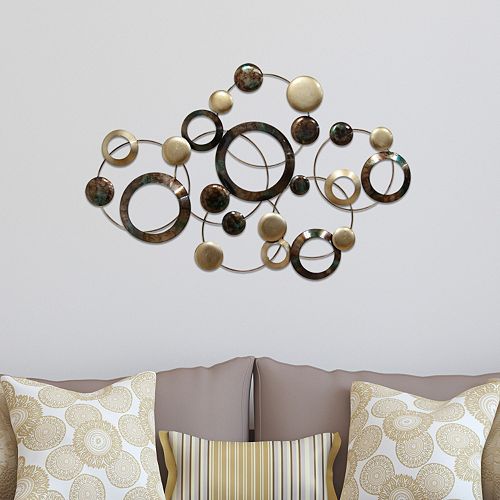 Stratton Home Decor Circles Metal Wall Art