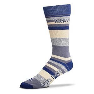 Men's For Bare Feet Notre Dame Fighting Irish Mountain Stripe Dress Socks