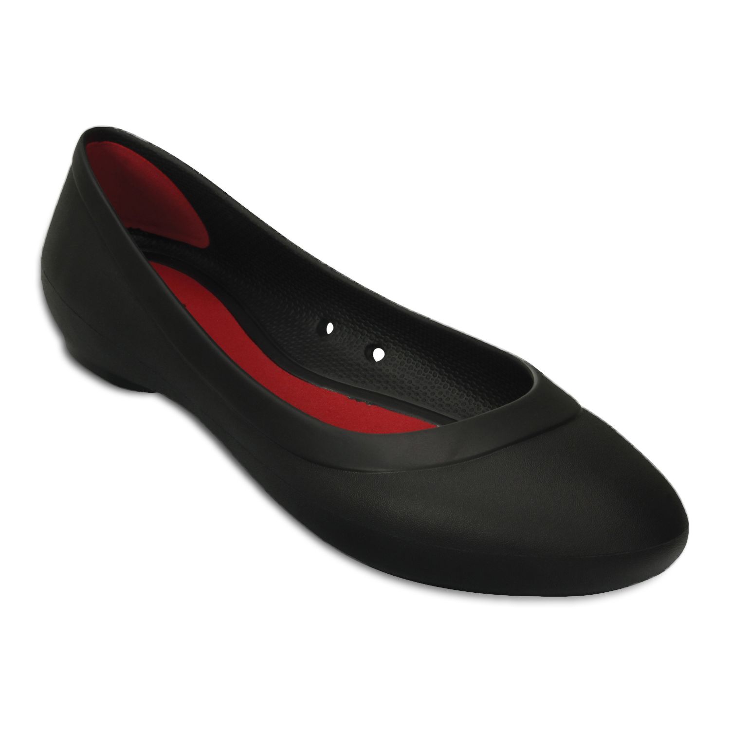 crocs black ballet flats