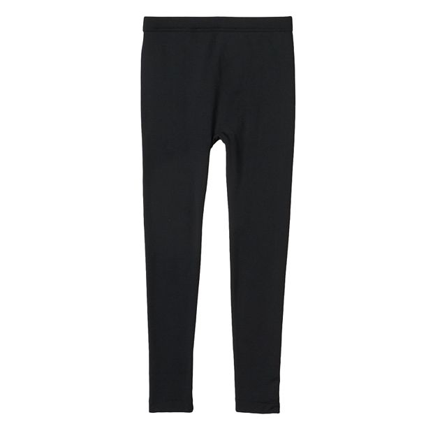 Girls black fleece outlet lined leggings