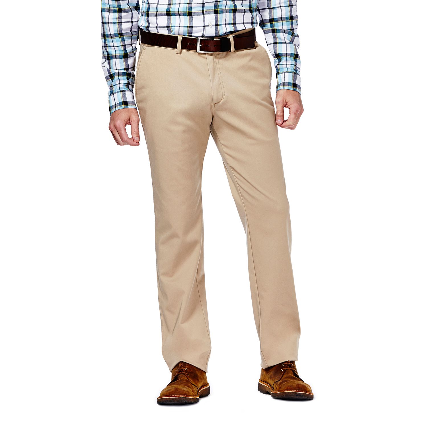 haggar men's chino pant with flex waist