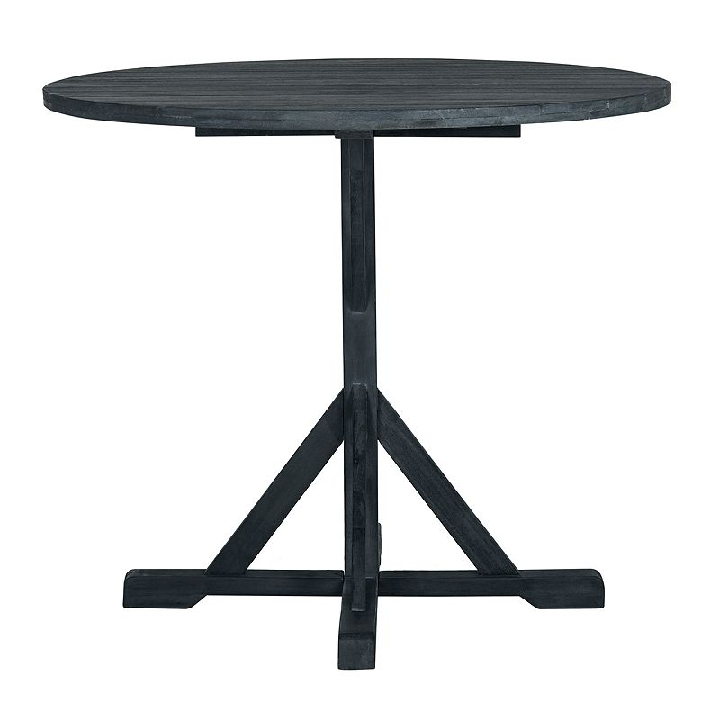 Safavieh Arcata Indoor / Outdoor Round Dining Table, Dark Gray