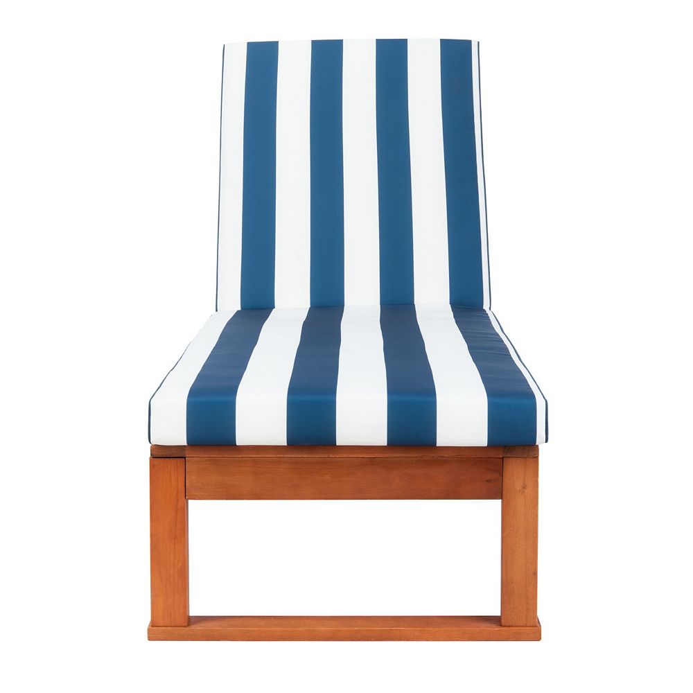 Safavieh Solano Sunlounger, Natural/Navy