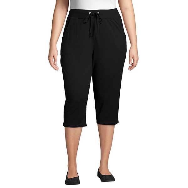 Jessica London Women's Plus Size Comfort Waist Capris - 18, Black : Target