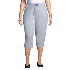 Buy theRebelinme Plus Size Womens Light Grey Solid Regular Fit Capris online