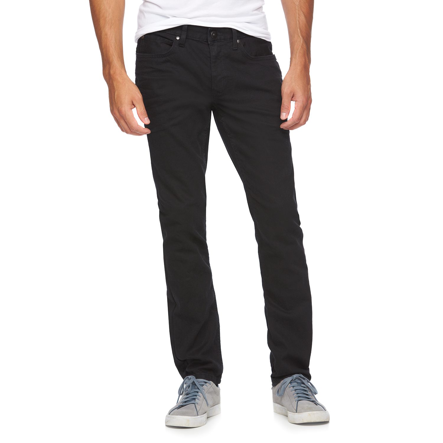 slim straight stretch jeans