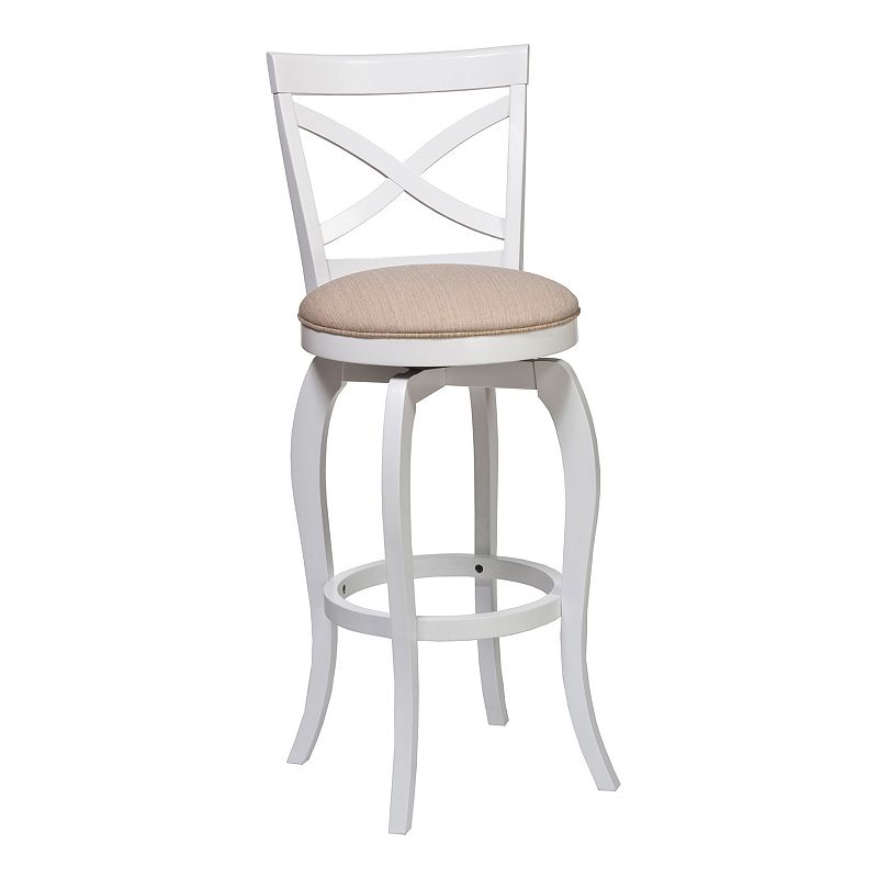 Hillsdale Furniture Ellendale Swivel Bar Stool, White