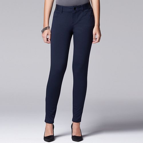 Petite Simply Vera Vera Wang Ponte Skinny Pants