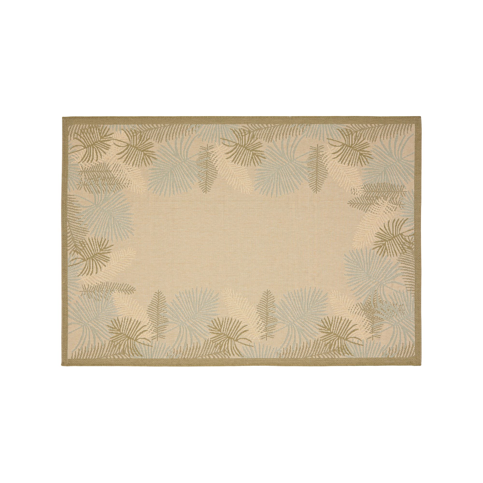 Safavieh Courtyard Palmaire Framed Indoor Outdoor Rug, Ivory Green