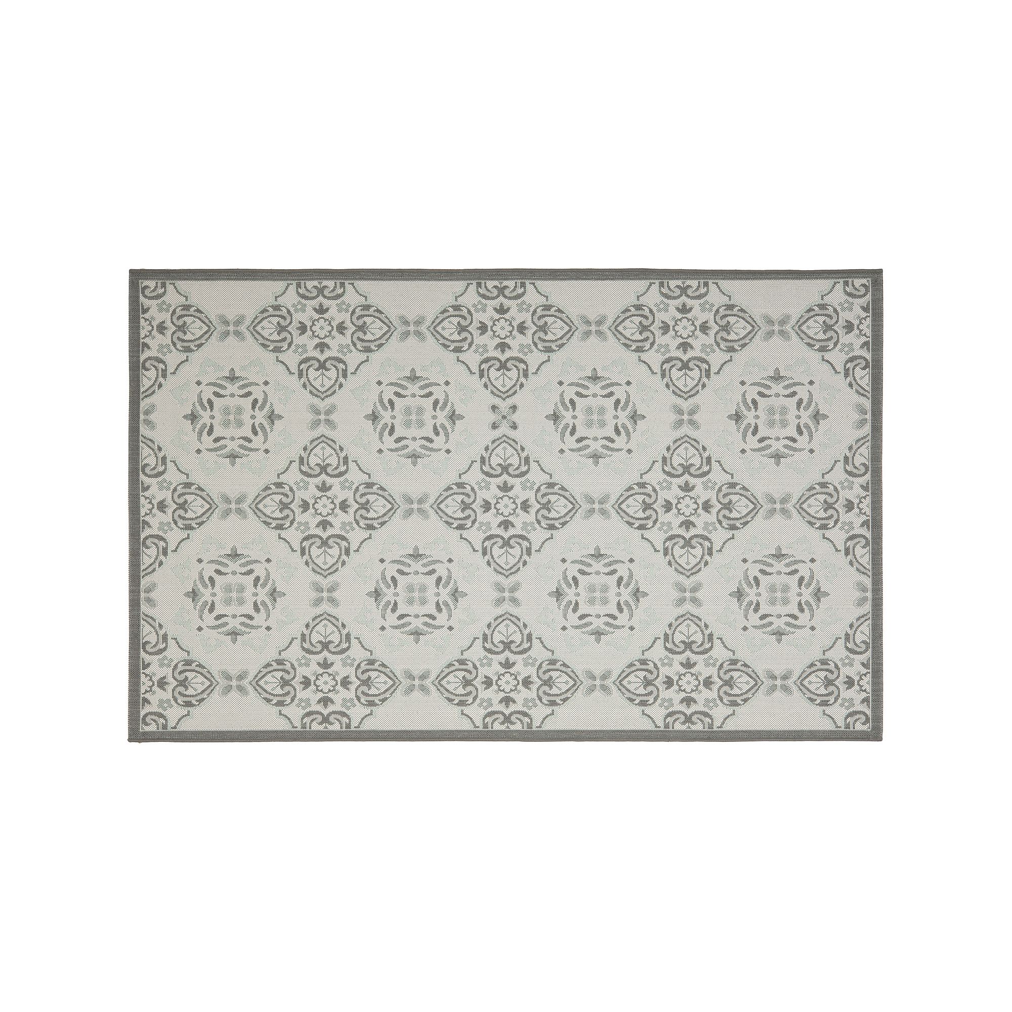 Safavieh Courtyard Windsor Medallion Indoor Outdoor Rug, Light Gray