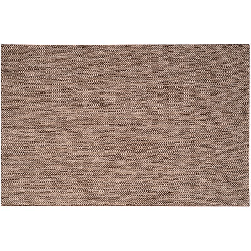 Safavieh Courtyard Palm Beach Chevron Indoor Outdoor Rug, Brown, 6.5X9.5 Ft