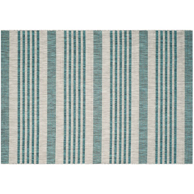 Safavieh Courtyard Bands Striped Indoor Outdoor Rug, Grey, 6.5X9.5 Ft