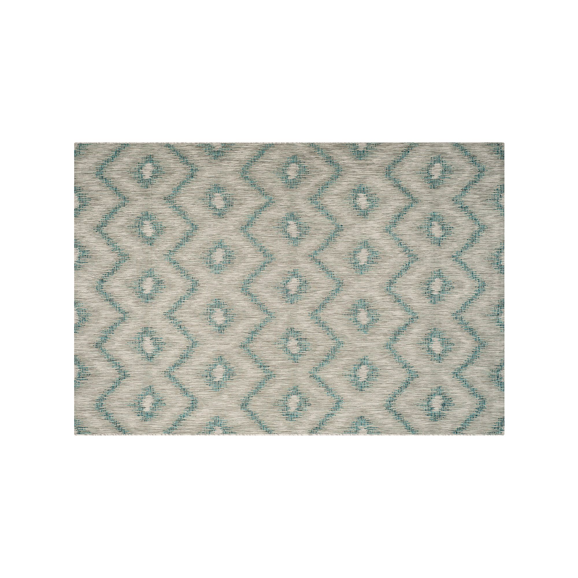 Safavieh Courtyard Marrakesh Geometric Indoor Outdoor Rug, Gray Blue