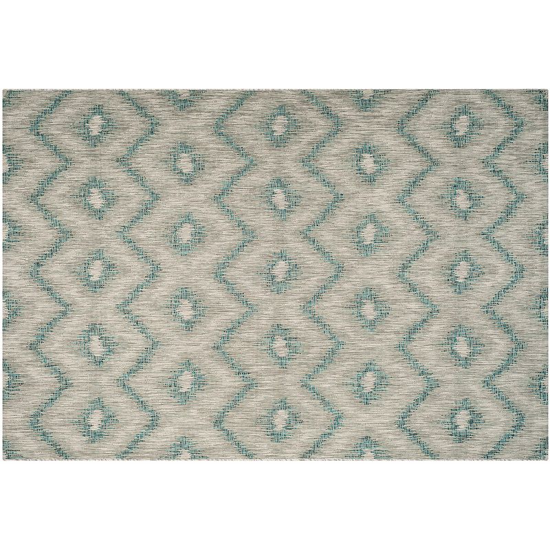 Safavieh Courtyard Marrakesh Geometric Indoor Outdoor Rug, Grey, 8X11 Ft