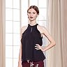 LC Lauren Conrad Runway Collection Ruffle Halter Top - Women's