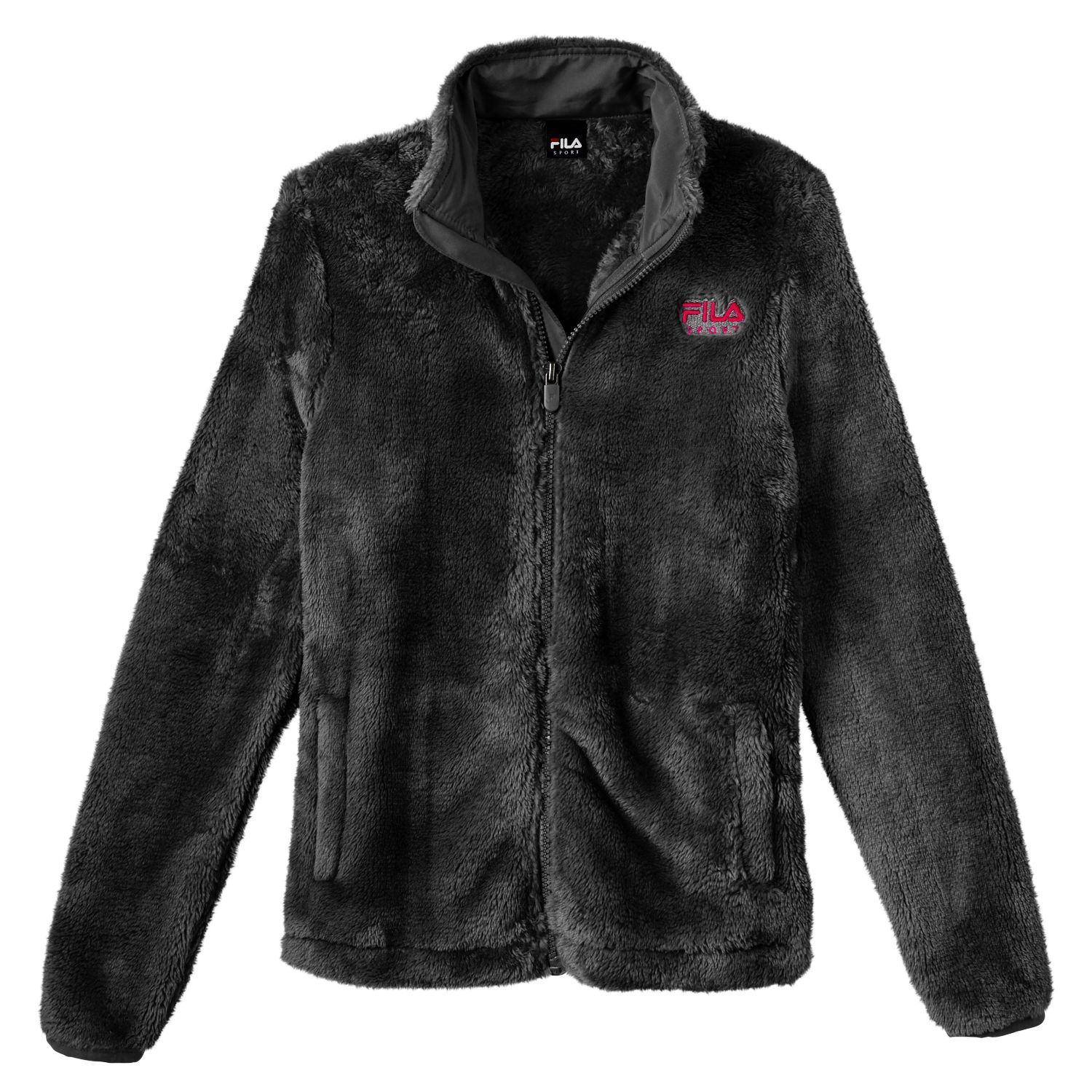 fuzzy fila jacket