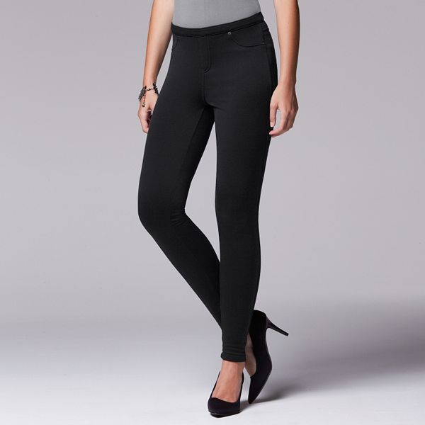 Simply Vera Vera Wang Lace Black Leggings Size S - 45% off