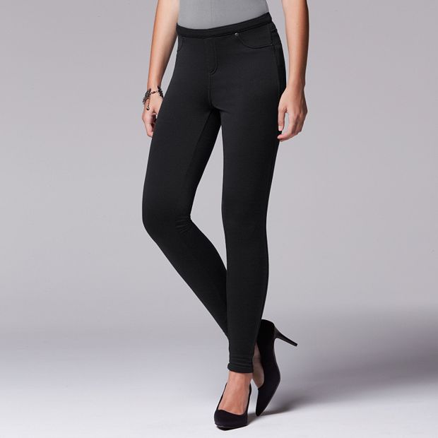 Simply Vera Vera Wang Solid Front Seam Leggings, 53% OFF