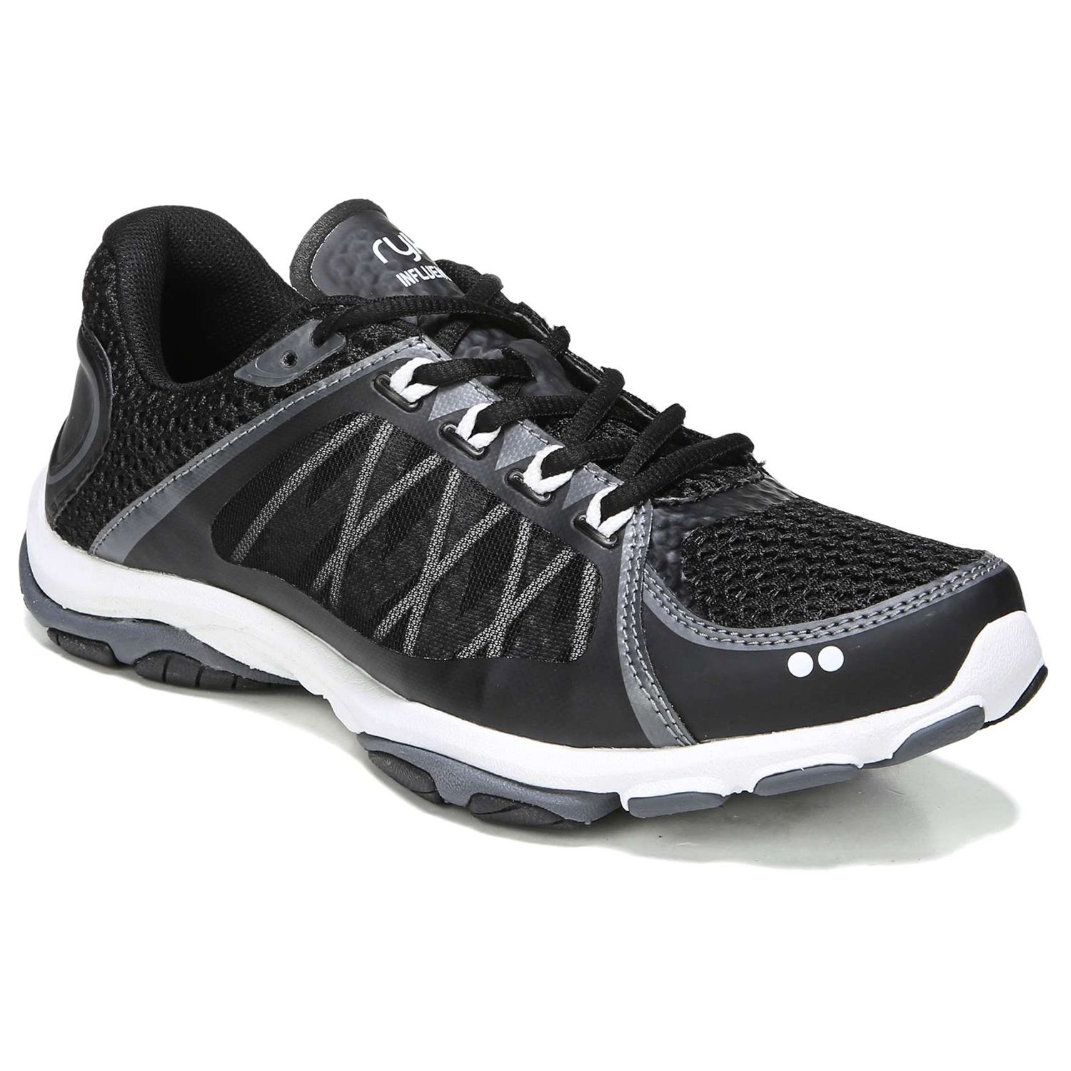 black cross training shoes