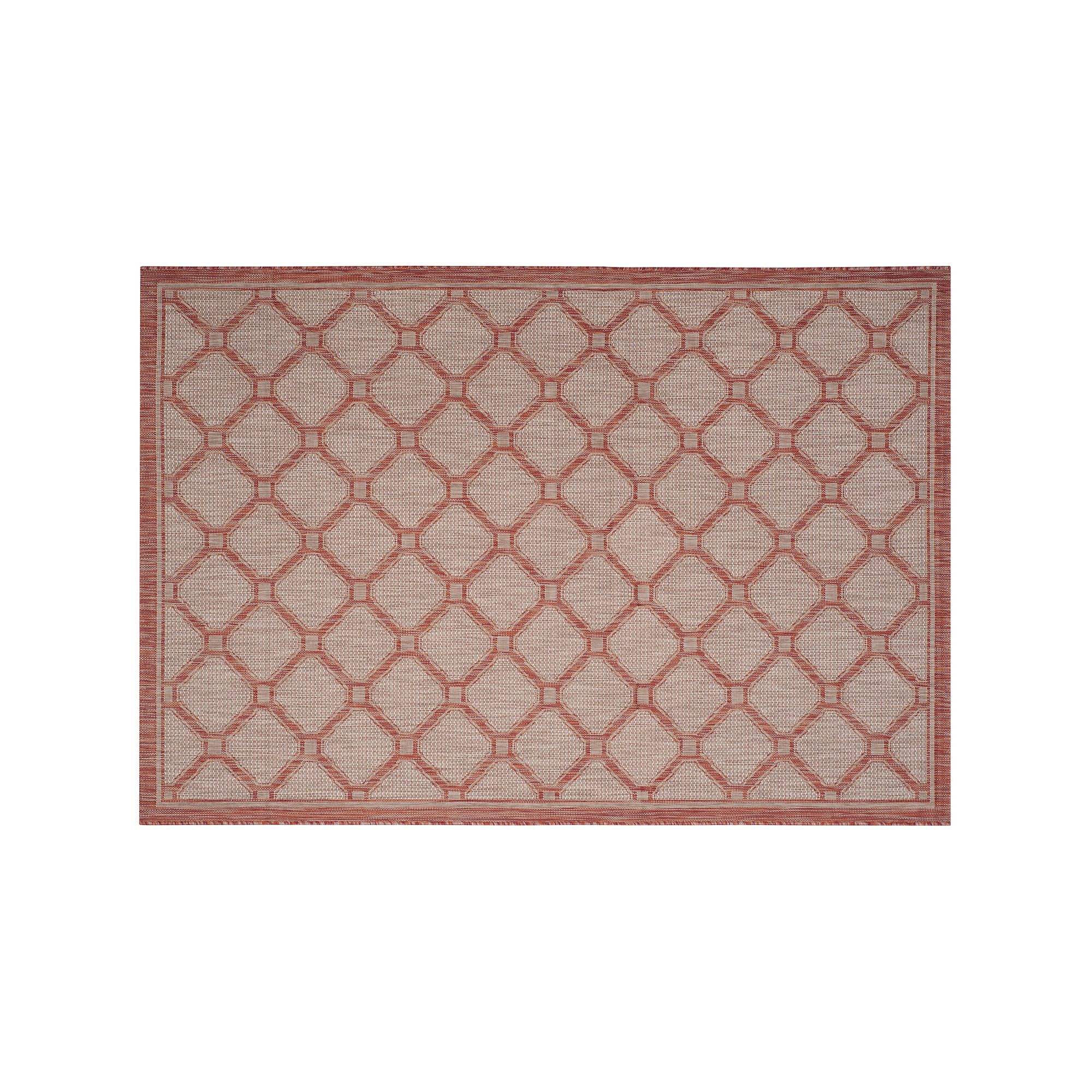 Safavieh Courtyard Palisade Trellis Indoor Outdoor Rug, Red Beige