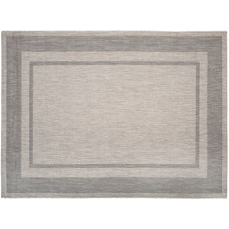 Safavieh Courtyard Ellington Framed Indoor Outdoor Rug, Beig/Green, 6.5X9.5 Ft