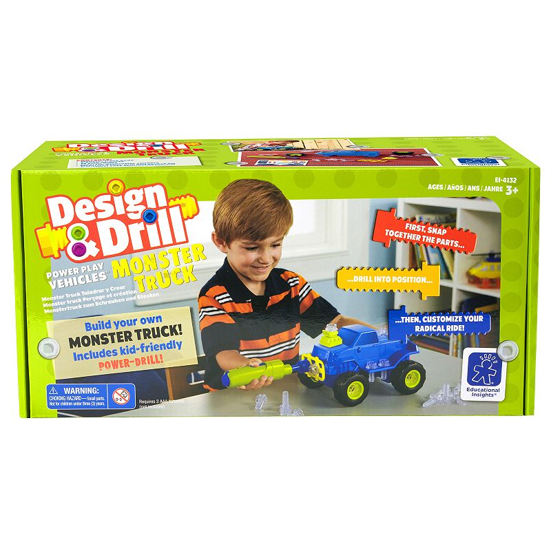 Educational Insights Design & Drill Monster Truck, Multicolor