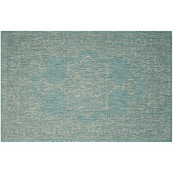Safavieh Courtyard Ellsworth Framed Medallion Indoor Outdoor Rug